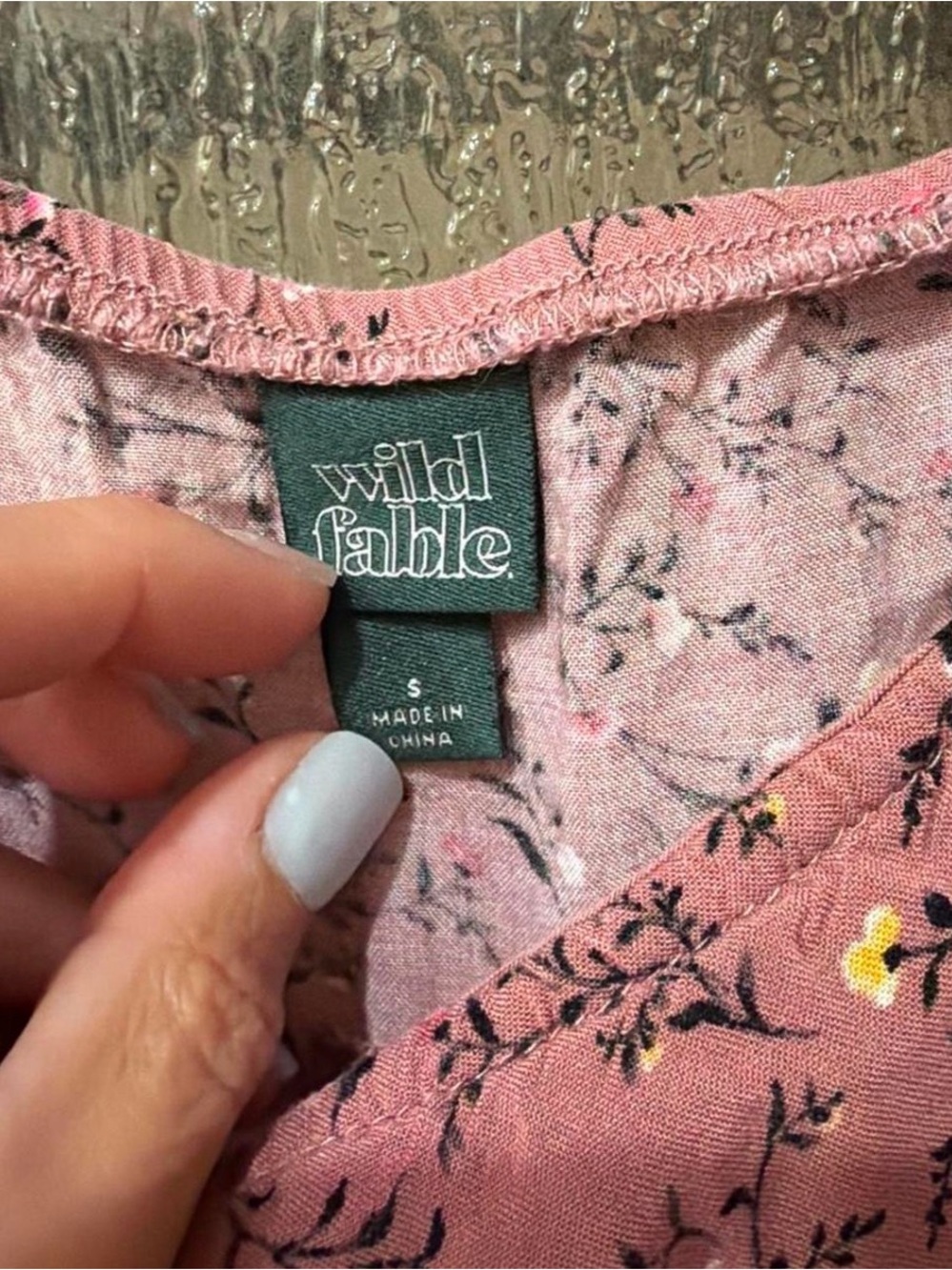 wild fable Pink Floral Spaghetti-Strap Sundress - Picture 3 of 3